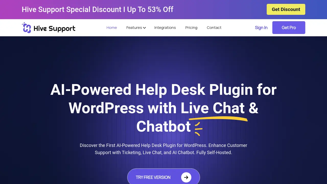 Hive Support - AI-Powered Help Desk Plugin for WordPress with Live Chat ...
