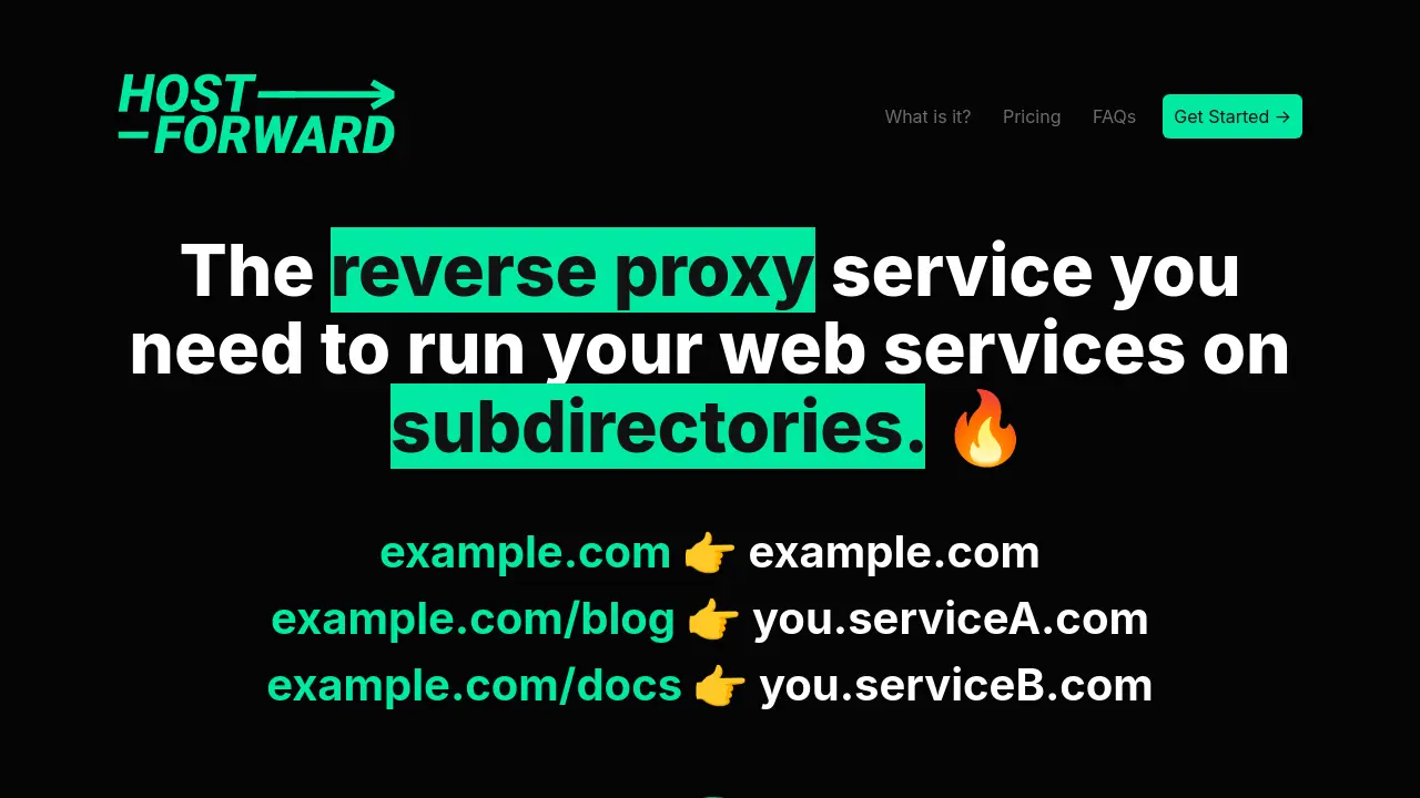 HostForward - No-code reverse proxy service for running web services on ...