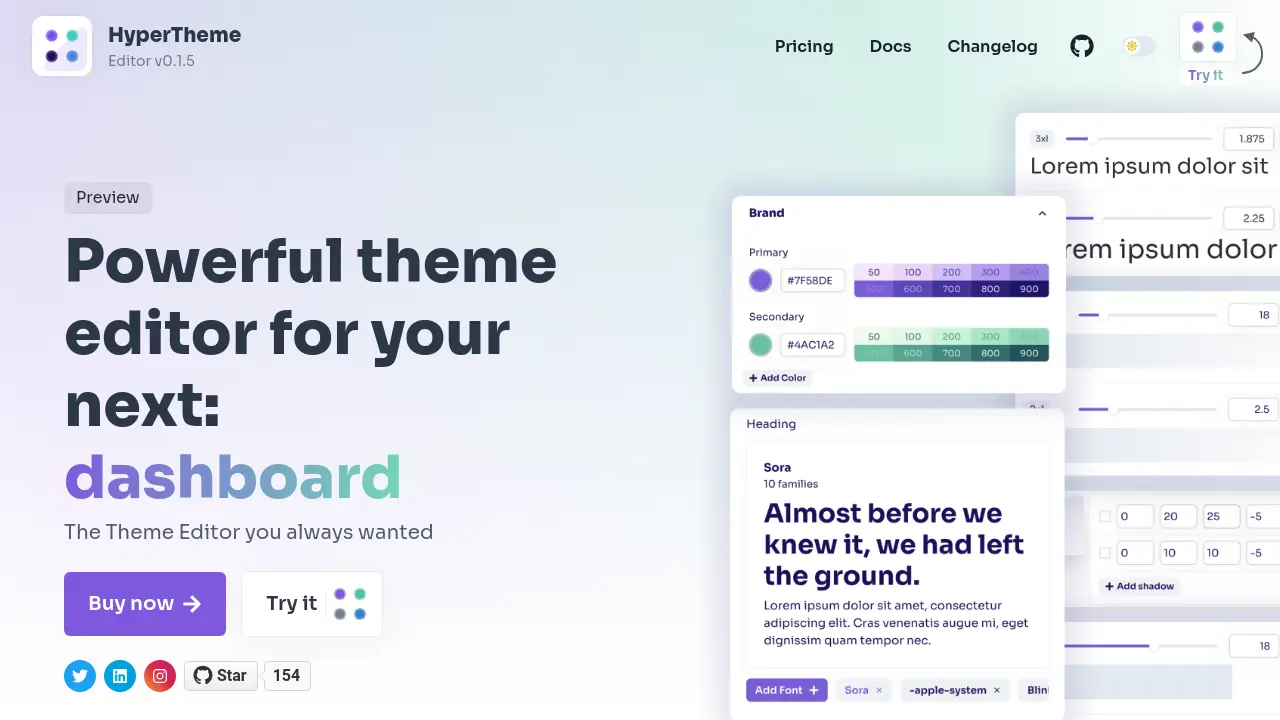 HyperTheme Editor - Powerful theme editor for your next project