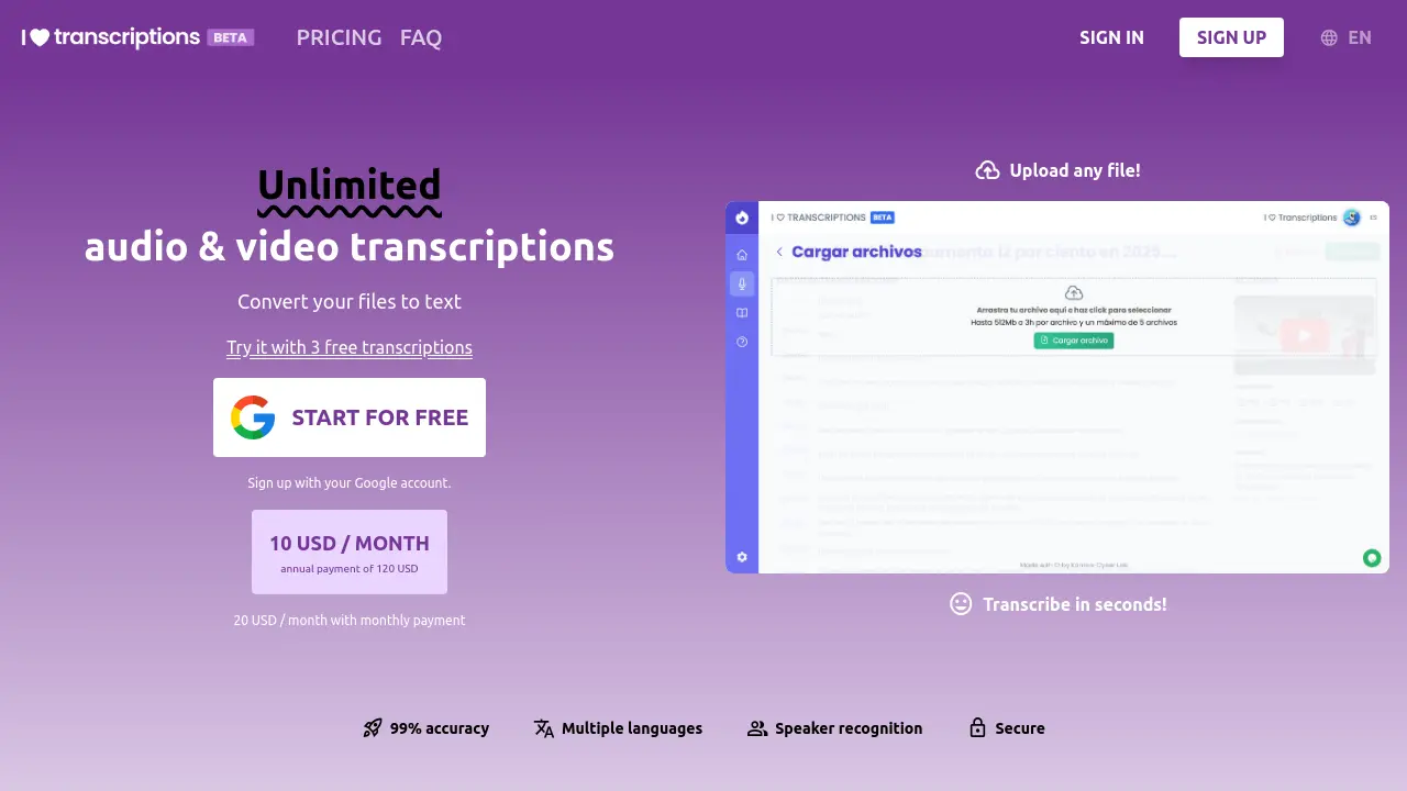 I ♡ Transcriptions screenshot