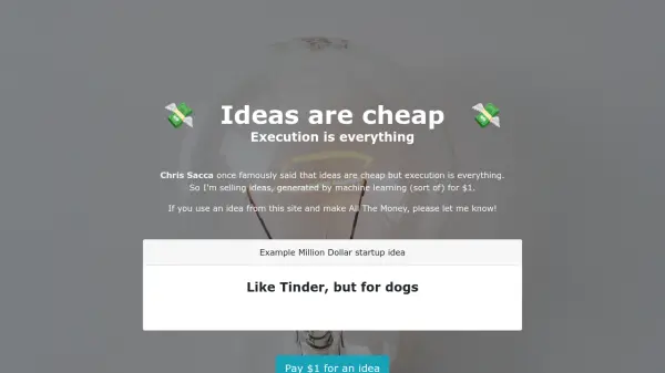 Ideas are cheap