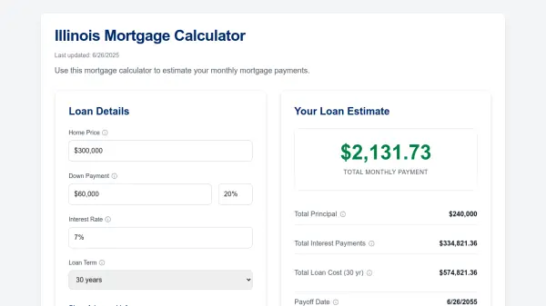 Illinois Mortgage Calculator