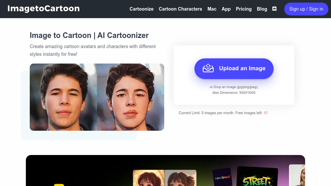 Image to Cartoon - Create Amazing Cartoon Avatars and Characters Instantly