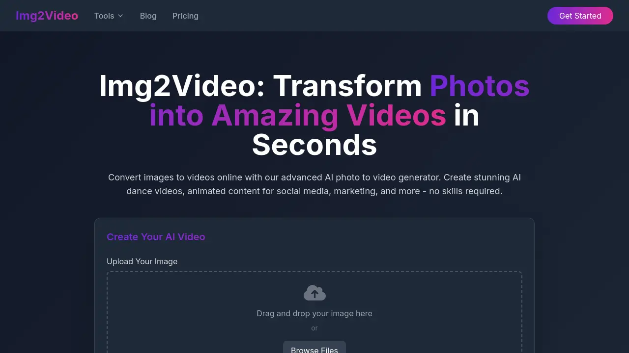 imagetovideo.live screenshot