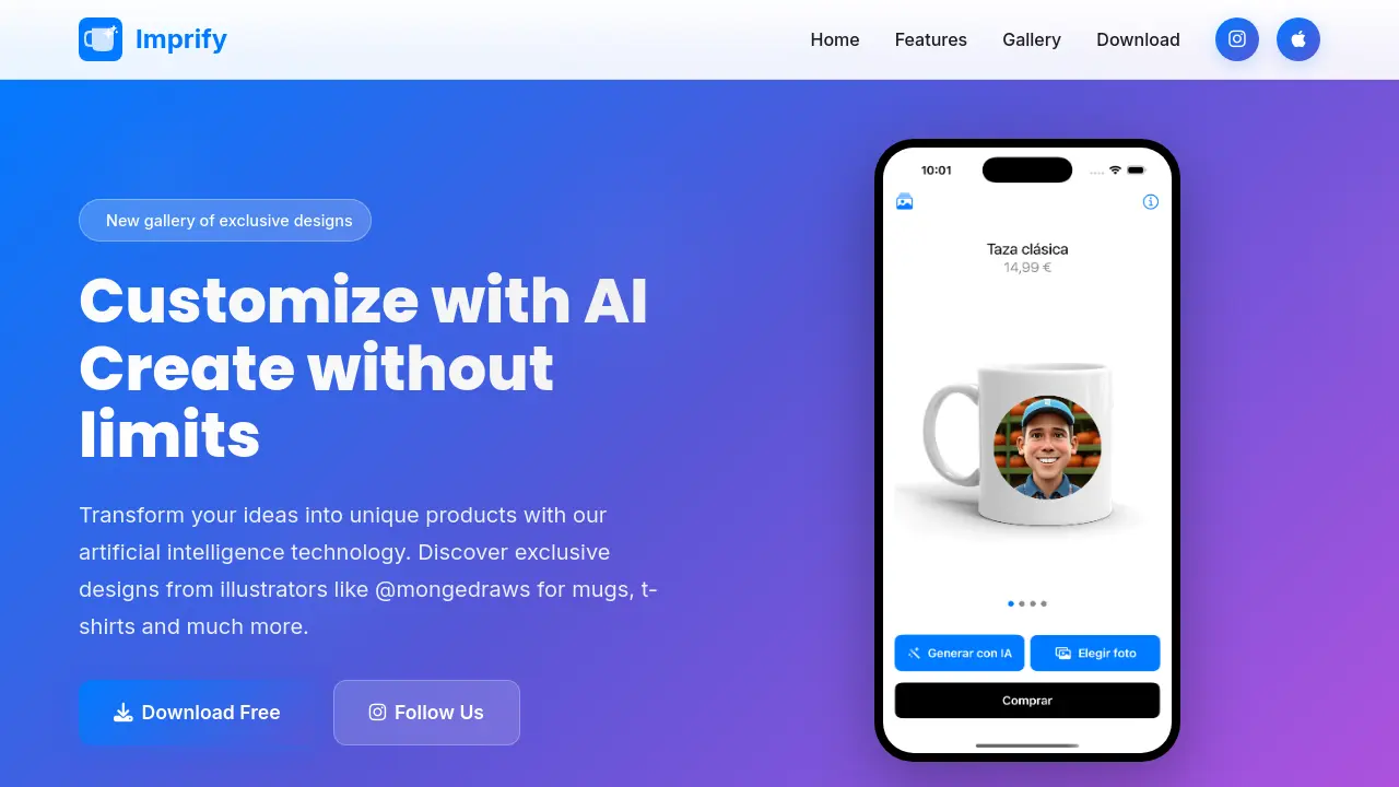 Imprify - Customize with AI—Create without limits