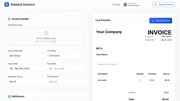 Instant Invoice