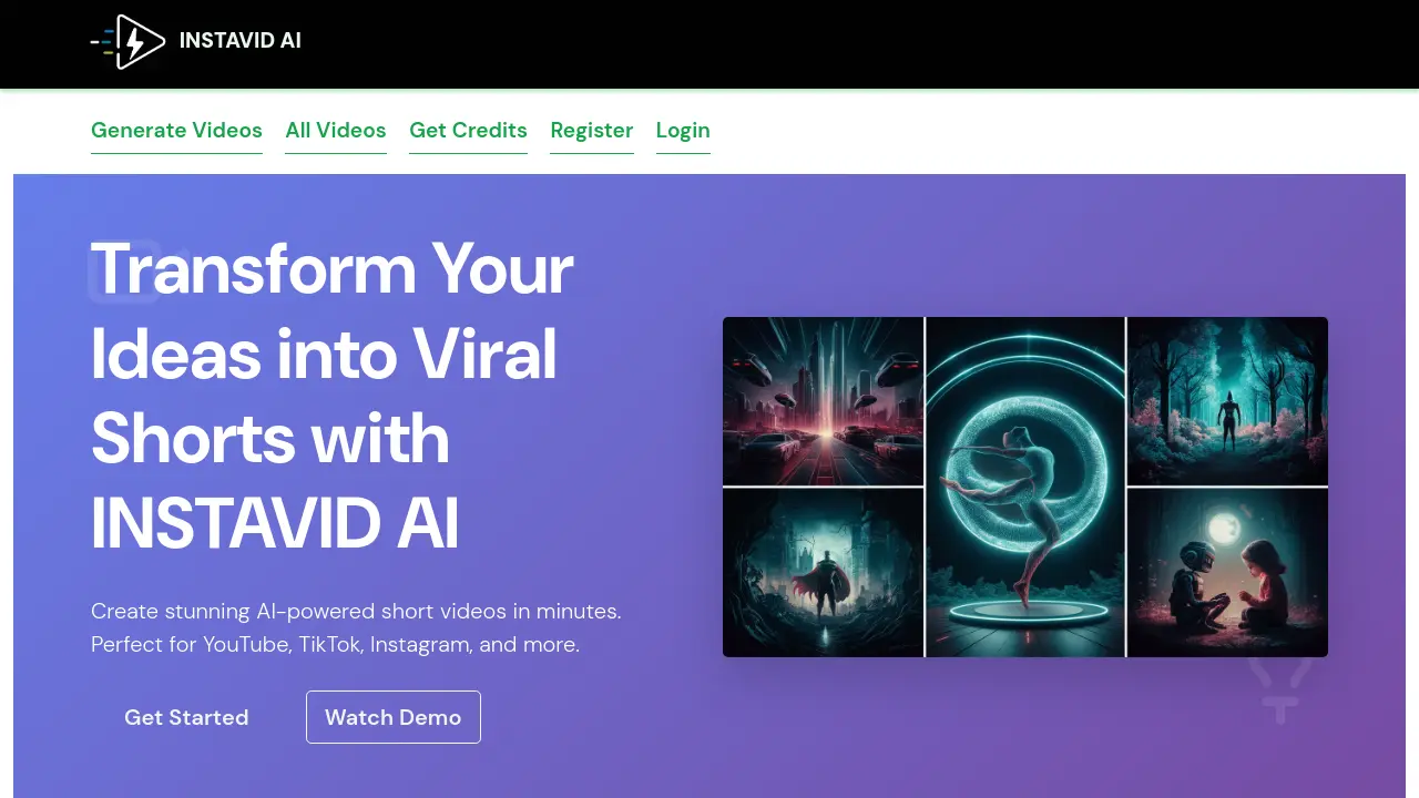 INSTAVID AI screenshot