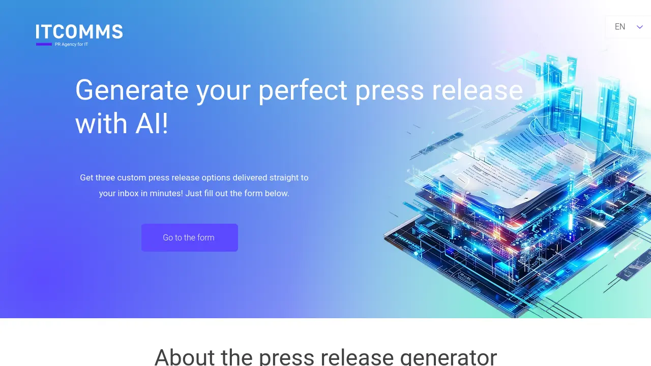 ITCOMMS AI Press Release Generator - Generate your perfect press ...