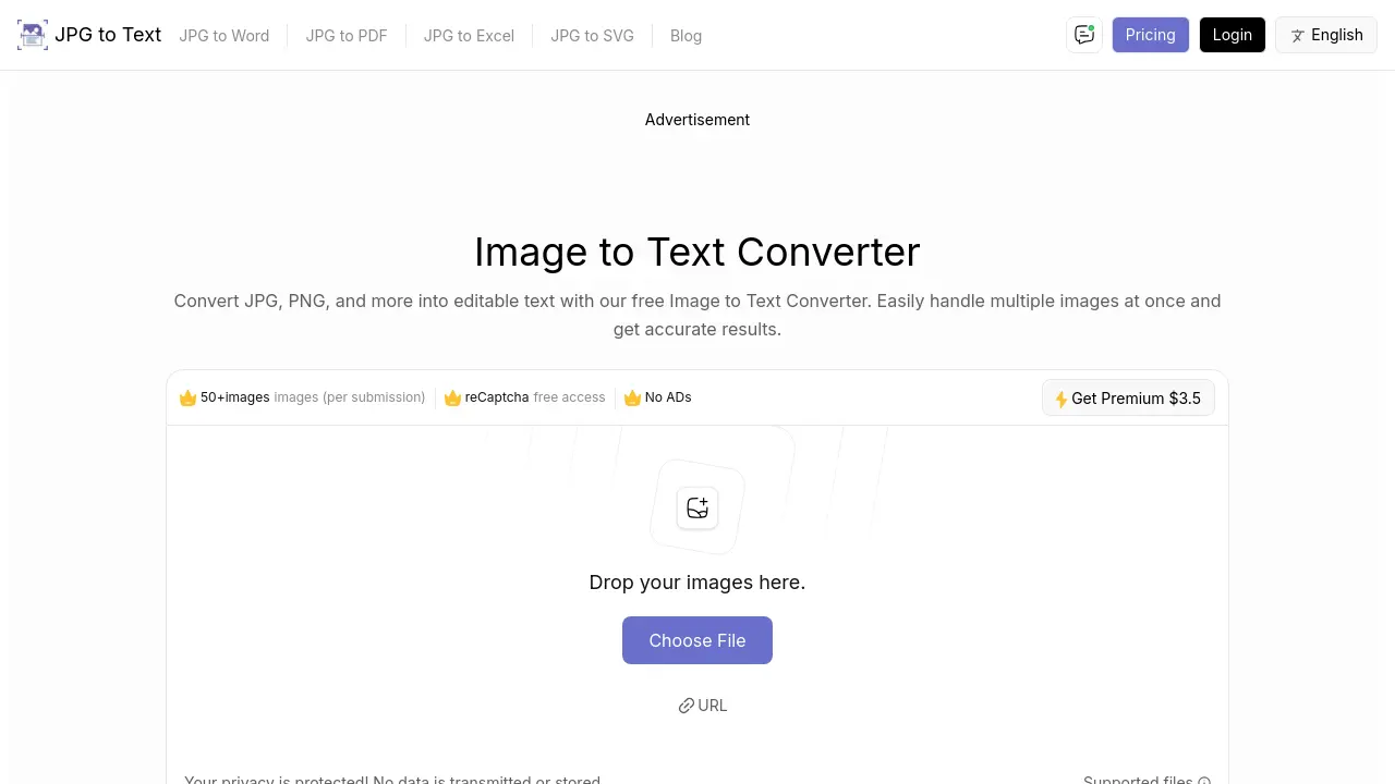 JPG to Text - Extract Text from Images with Online OCR