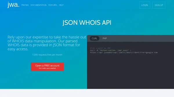 JSON WHOIS API