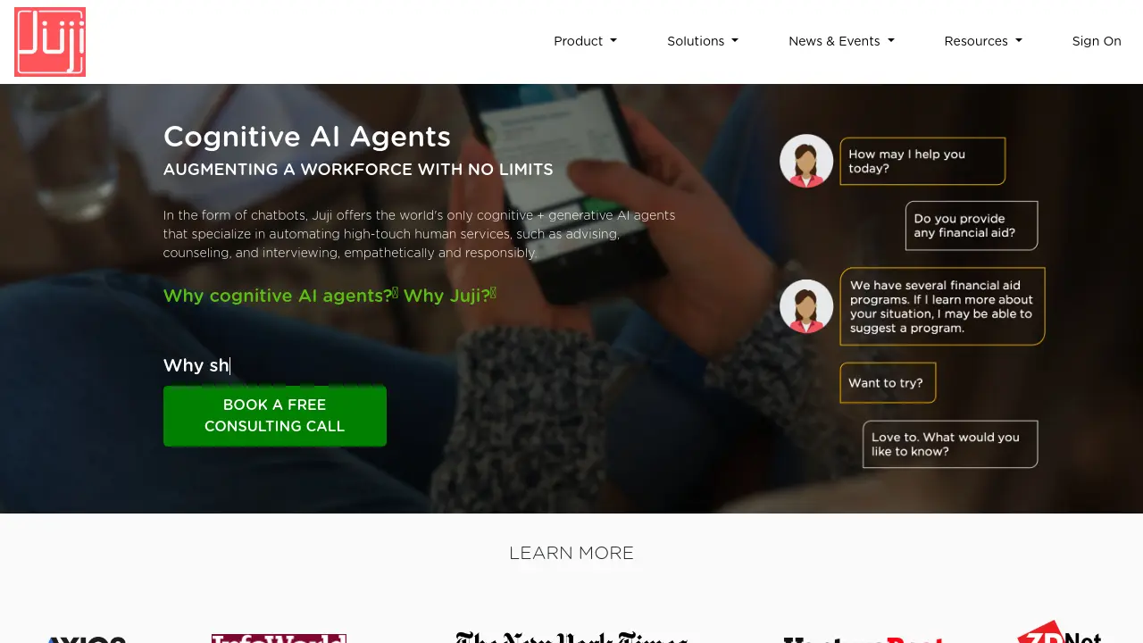 Juji - Cognitive AI Agents for High-Touch Human Services