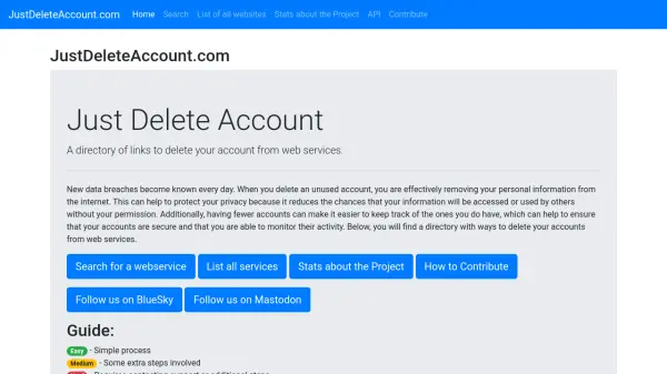JustDeleteAccount.com