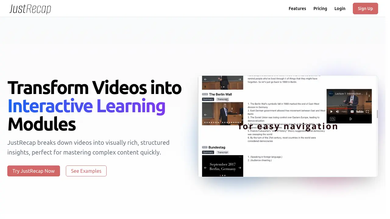 JustRecap screenshot