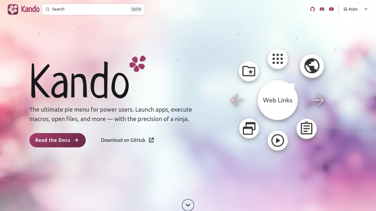 Kando - The ultimate pie menu for power users