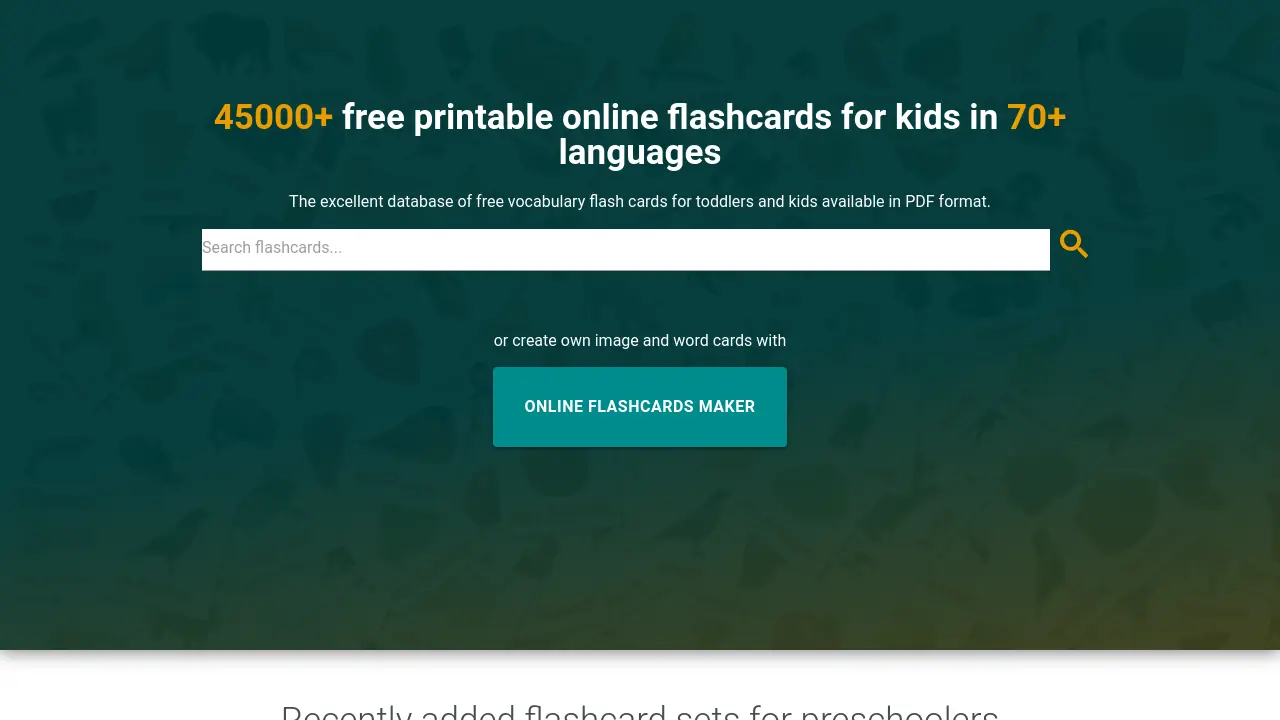 Kids Flashcards - Create and access 45,000+ free printable flashcards ...