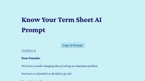 Know Your Term Sheet