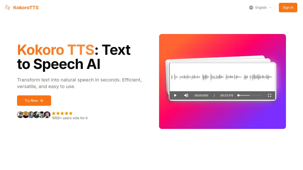 KokoroTTS screenshot