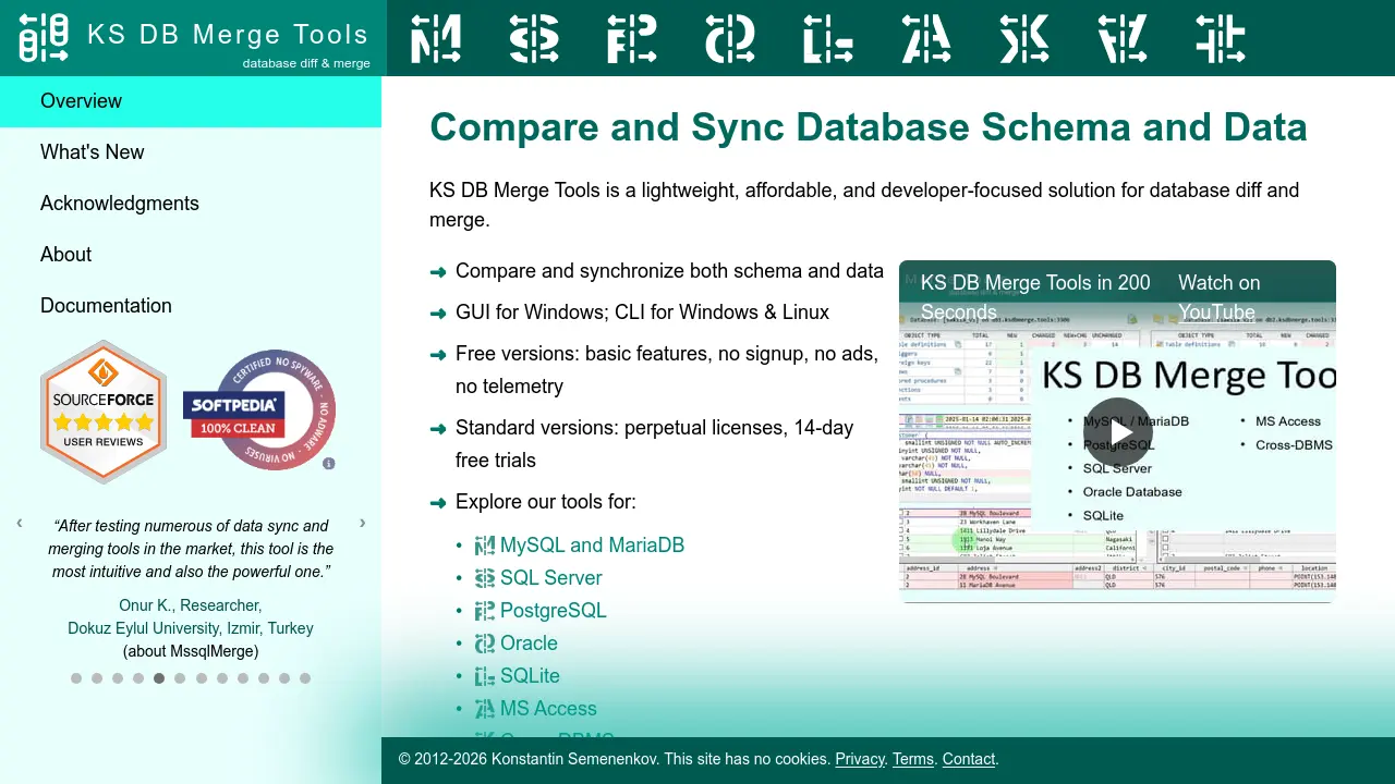 KS DB Merge Tools - Lightweight, affordable database diff and merge ...