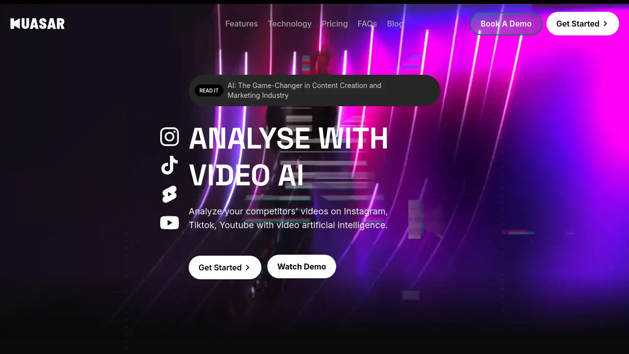 Kuasar Video - Analyze Competitor Videos with AI