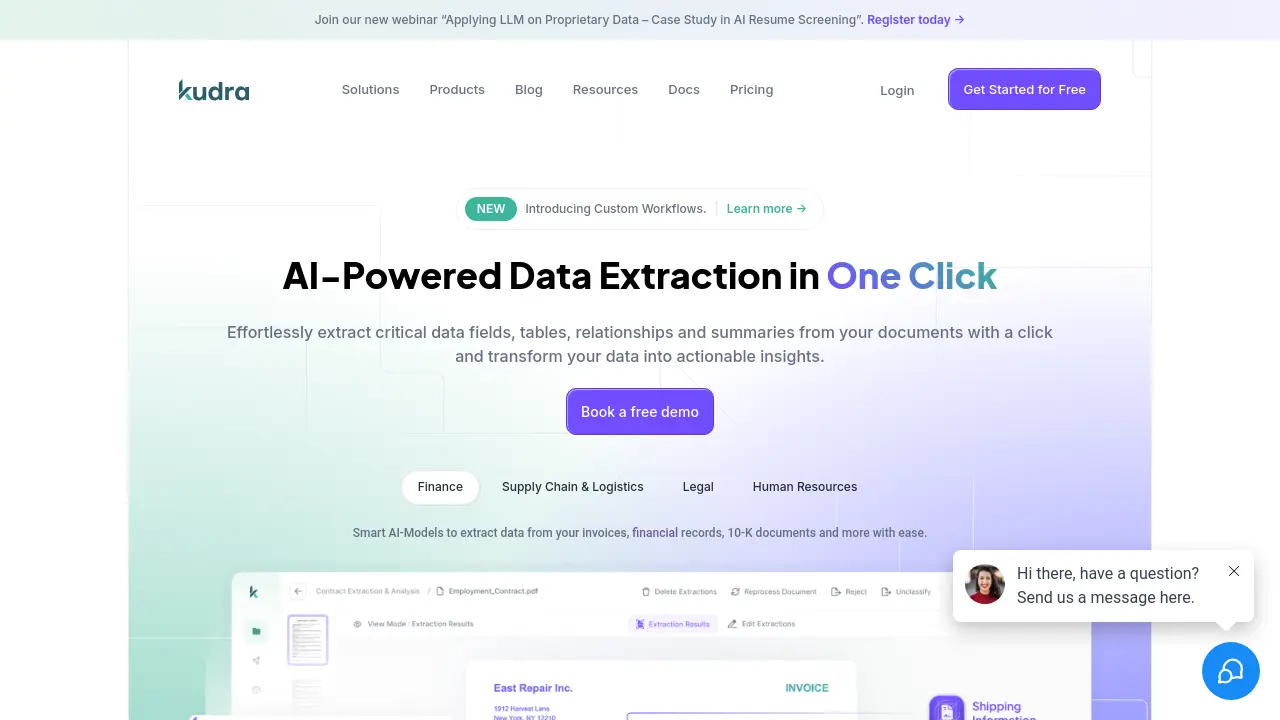 Kudra - AI-Powered Data Extraction in One Click