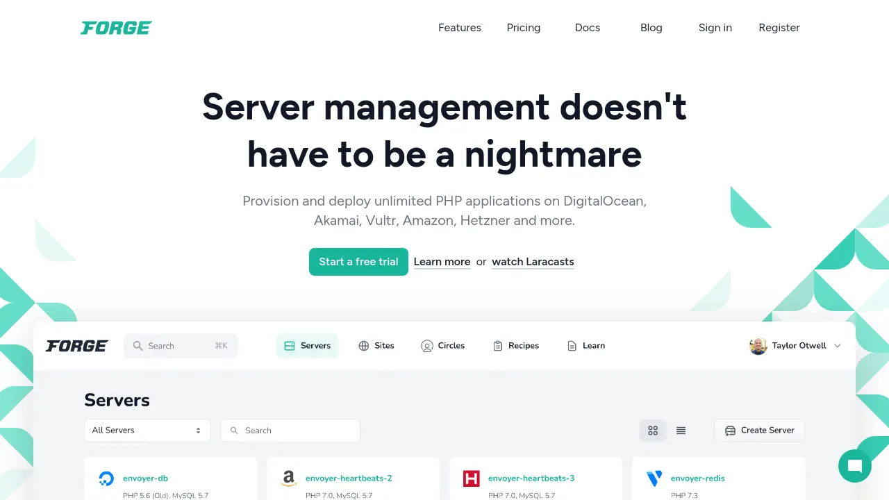 Laravel Forge - Effortless Server Management and PHP App Deployment