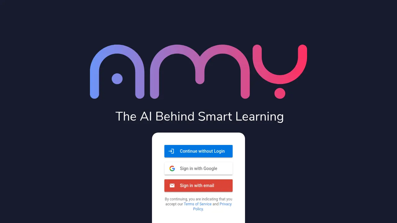 learn.amy.app screenshot