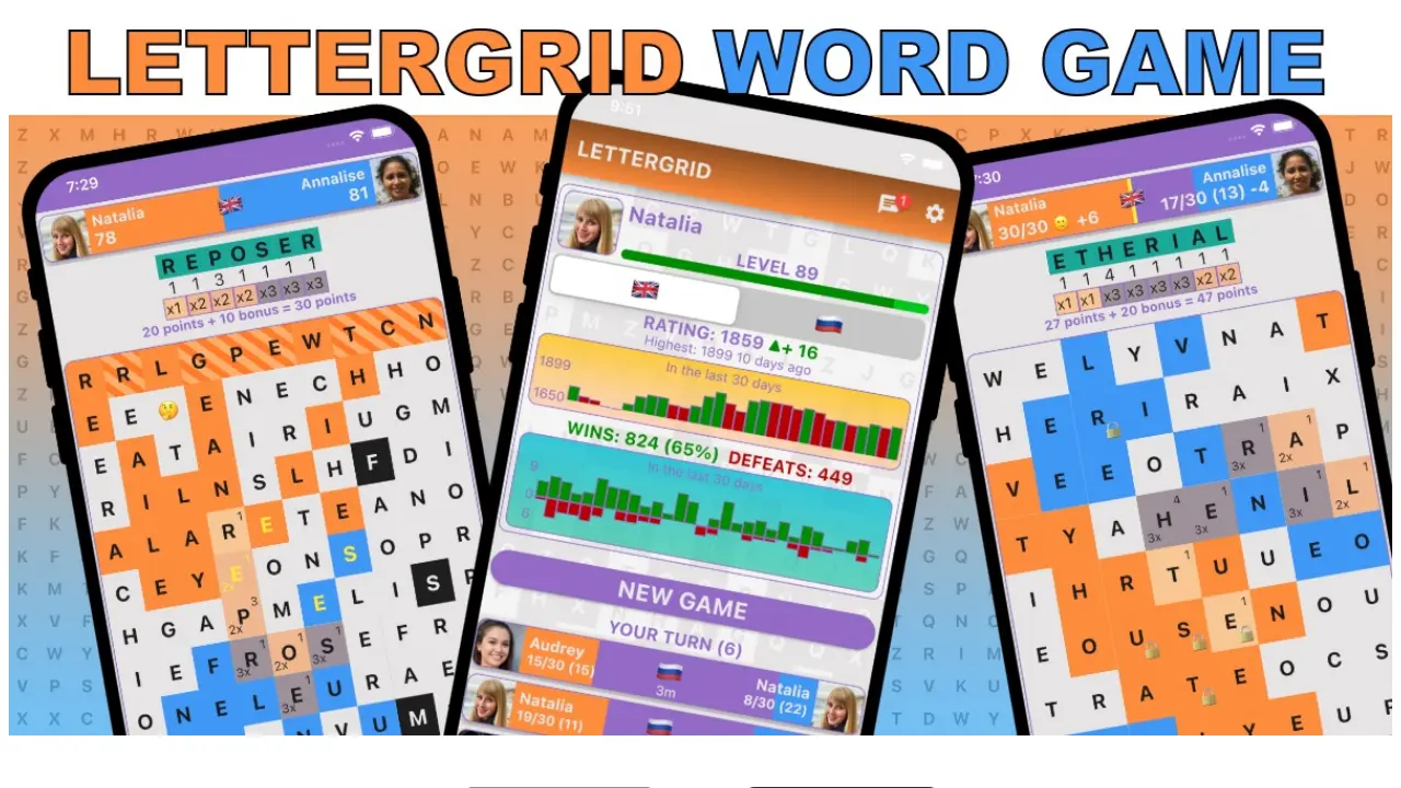 LetterGrid - Multiplayer turn-based word game combining vocabulary and ...