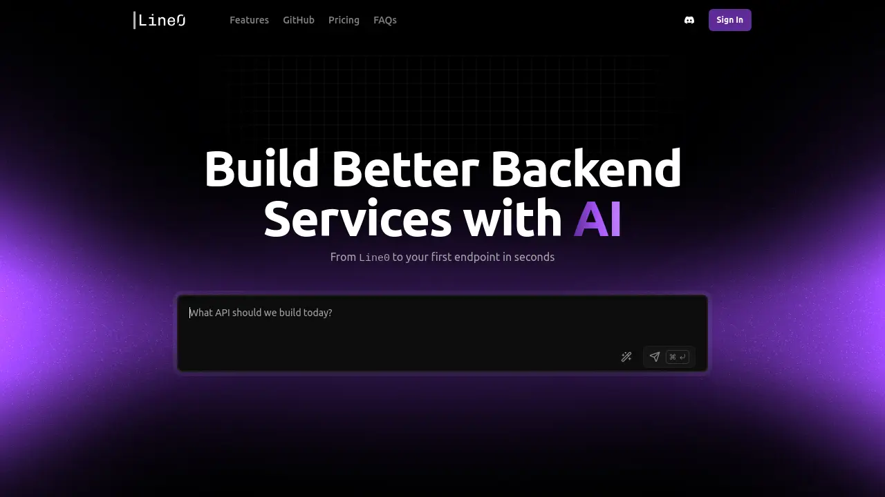 Line0 - AI Pair Programmer for Rapid Backend Development