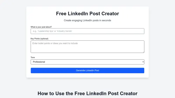 LinkedIn Post Creator