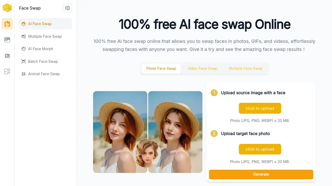 Live3D AI Face Swap - 100% Free AI Face Swap for Photos, Videos, and ...