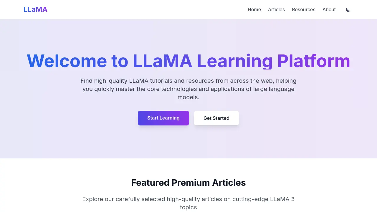 LLaMA Learning Platform - Master Large Language Models with High ...