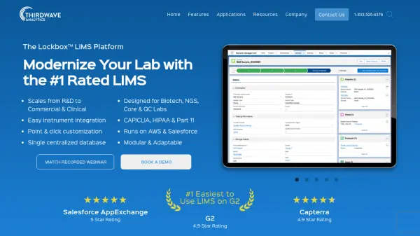 Lockbox LIMS by Third Wave Analytics