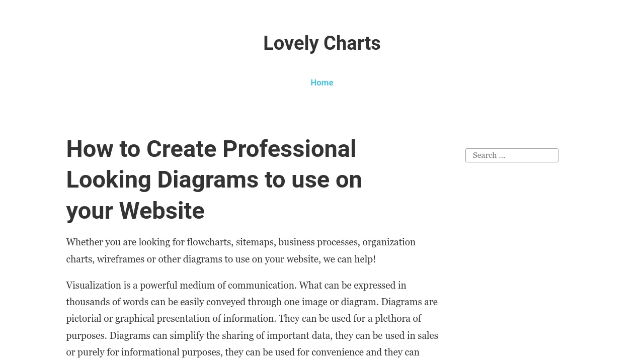 Lovely Charts - Create professional diagrams for your website with ease