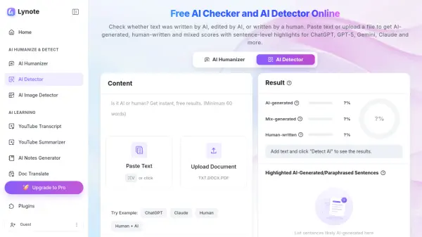 Lynote AI Detector