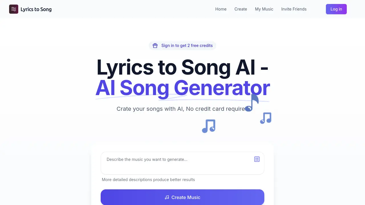 Lyrics to Song screenshot