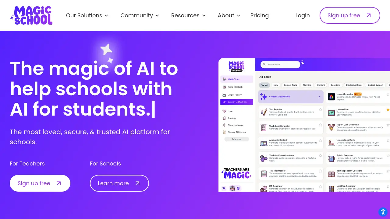 MagicSchool screenshot