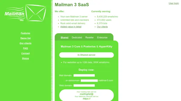 Mailman 3 SaaS