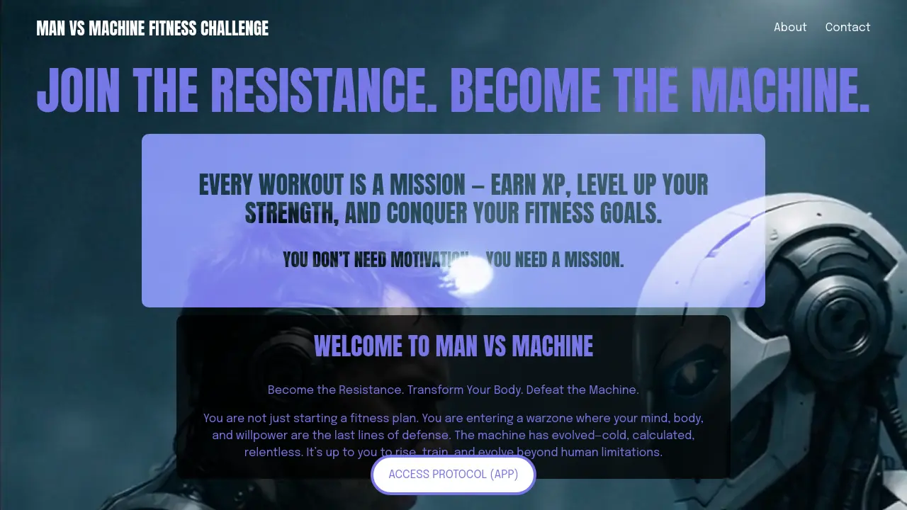 Muscle Machine Challenge Man vs Machine Fitness Challenge - Gamified AI fitness training that ...