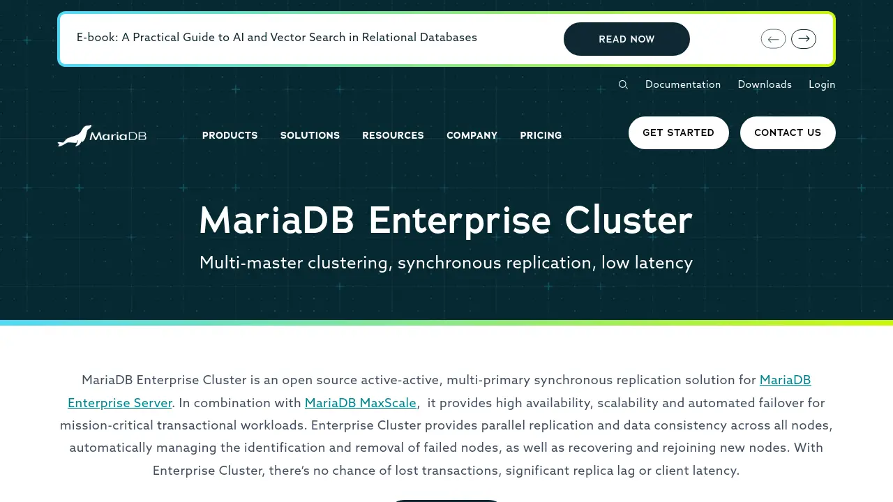 MariaDB Enterprise Cluster - Multi-master clustering with synchronous ...