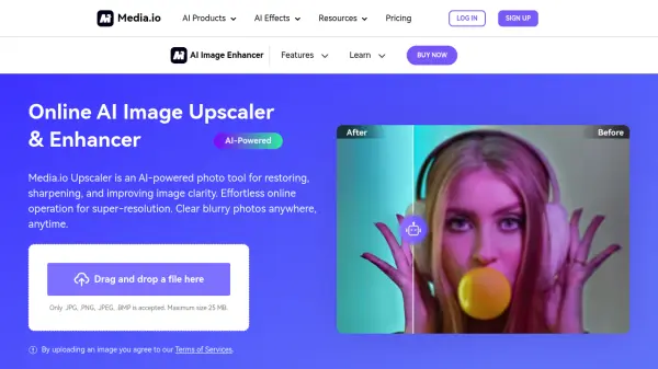 Media.io Image Upscaler