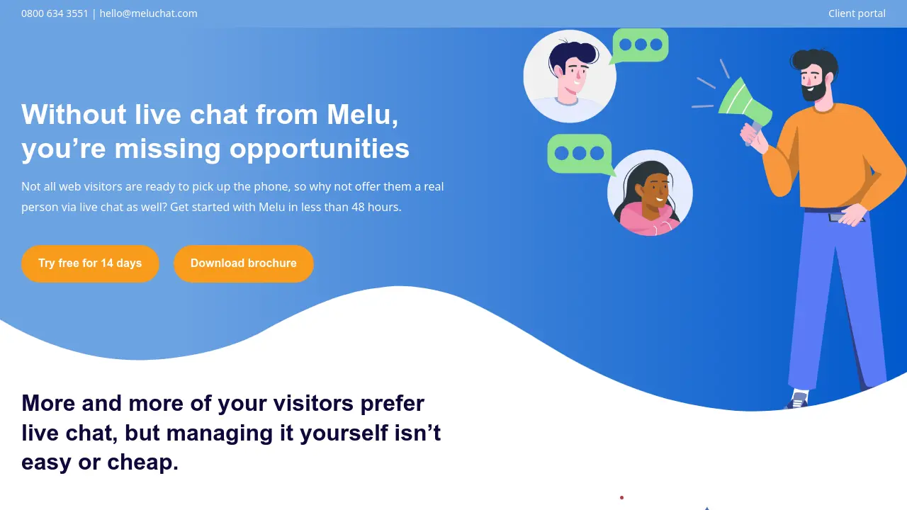 Melu Human Live Chat - Real Human Live Chat for Your Website—24/7 ...