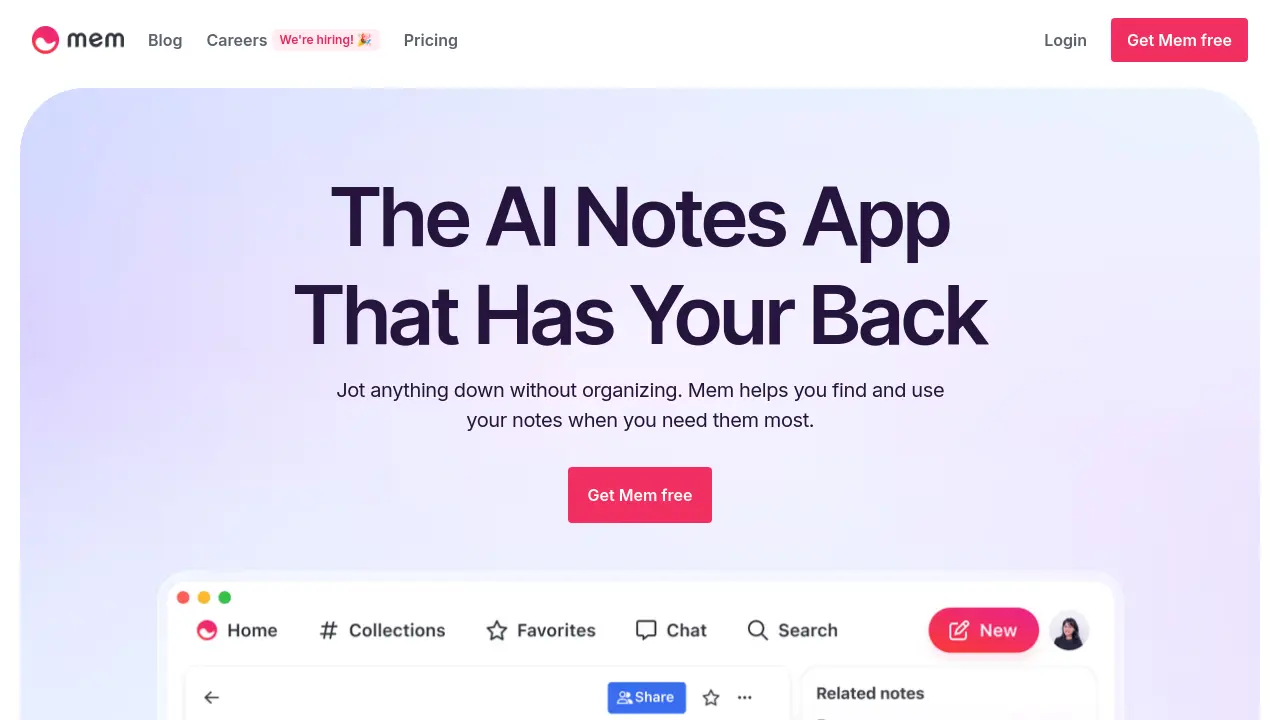 Mem - The AI Notes App That Has Your Back