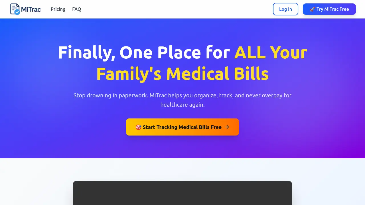 Mitrac Logo MiTrac - Organize, track, and never overpay for healthcare again
