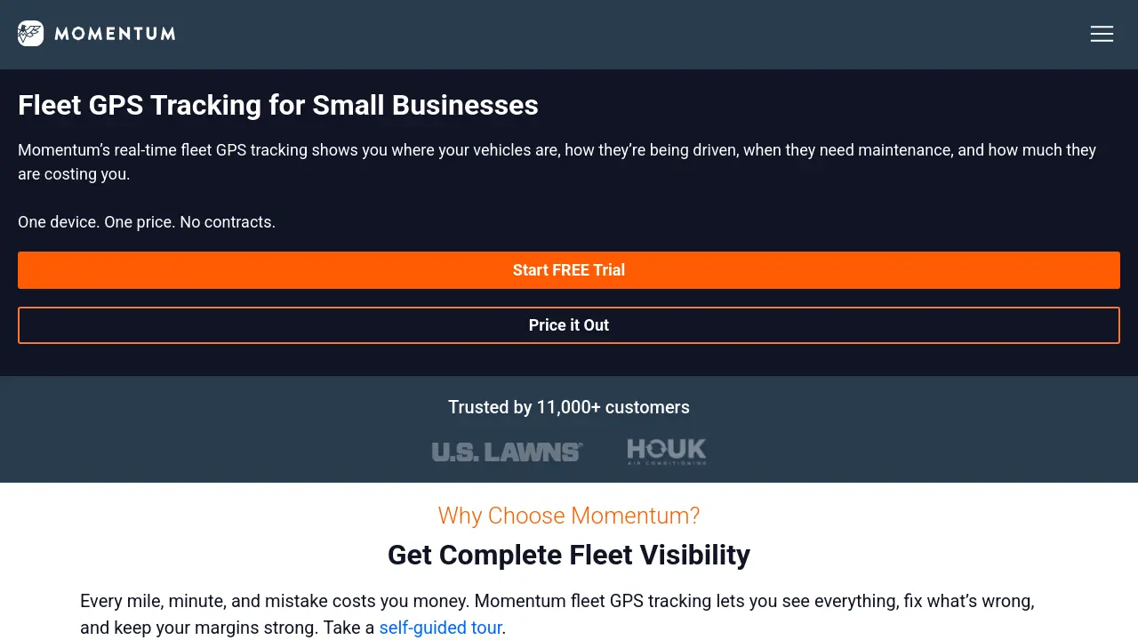 Momentum IoT - Real-time fleet GPS tracking for small businesses