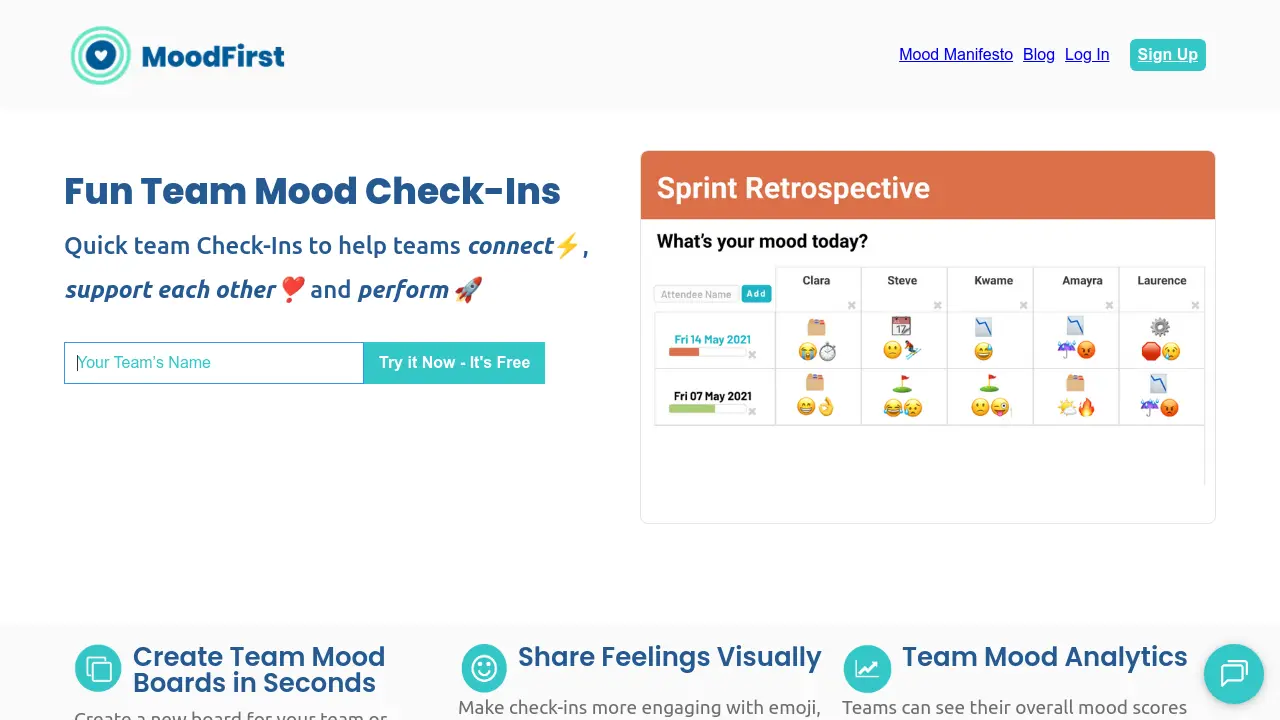 Modd First MoodFirst - Fun Team Mood Check-Ins for Better Connections and Performance
