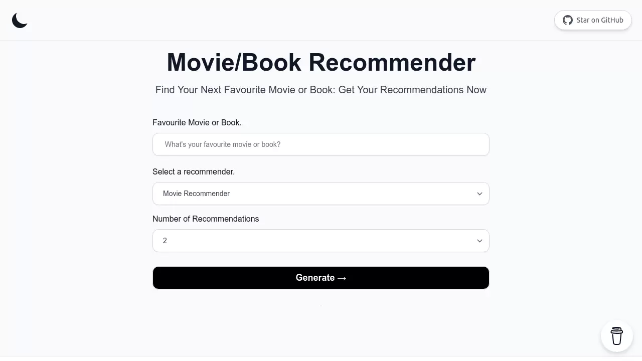 Movie/Book Recommender