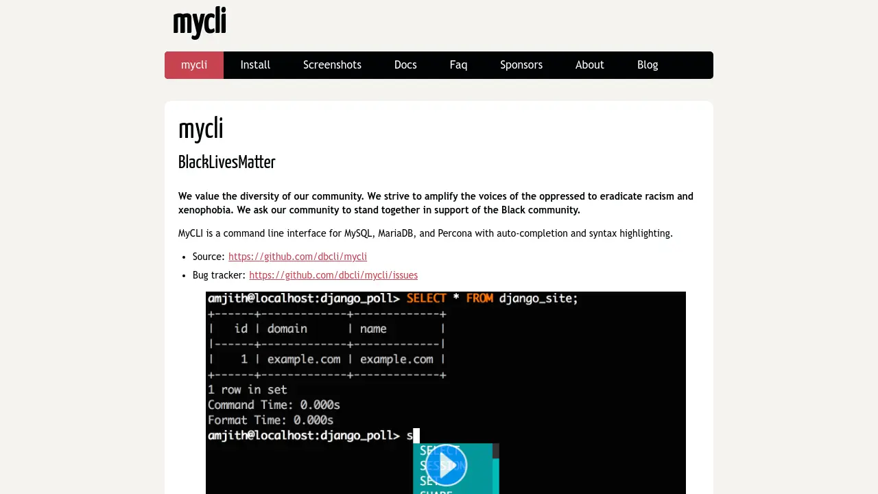 mycli - Enhanced Command Line Interface for MySQL with Auto-Completion