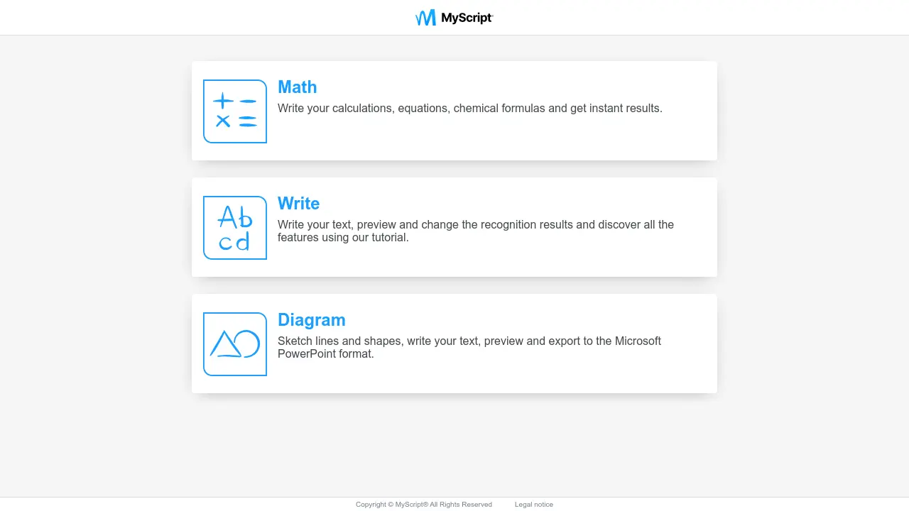 MyScript Web Demo - Interactive Ink Recognition for Math, Text, and ...