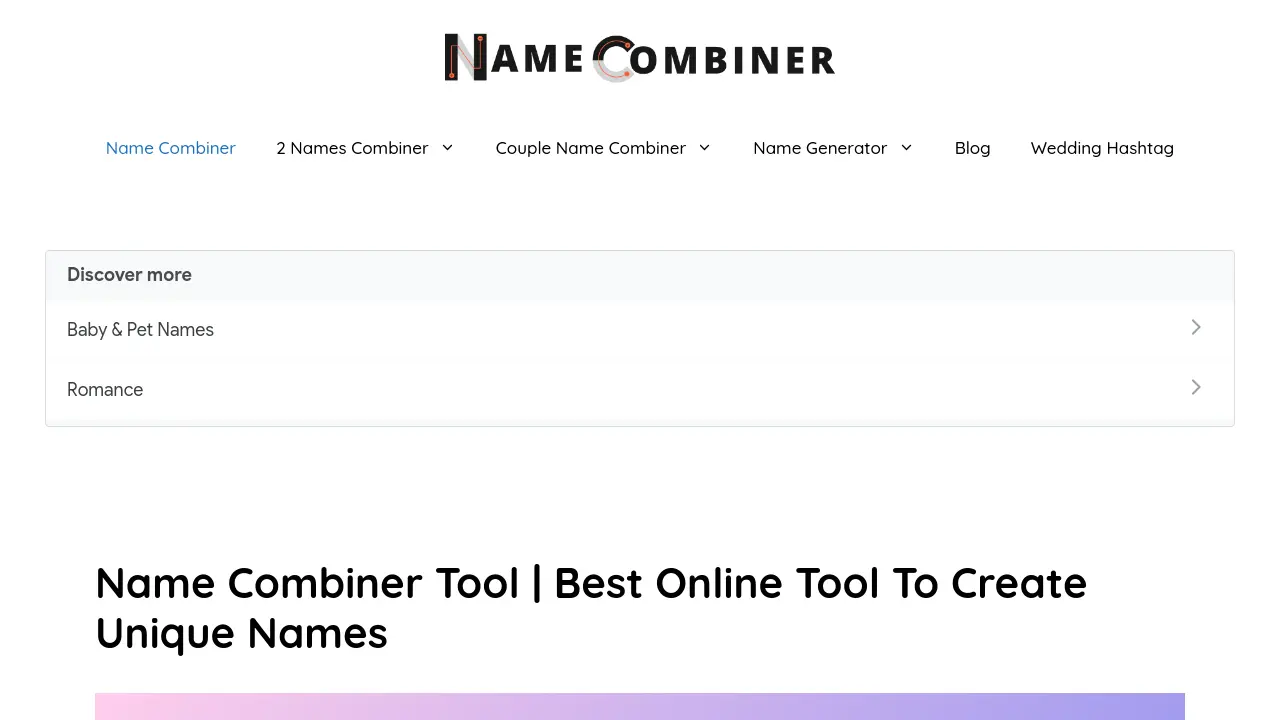Name Combiner Tool - Generate unique names by intelligently combining ...