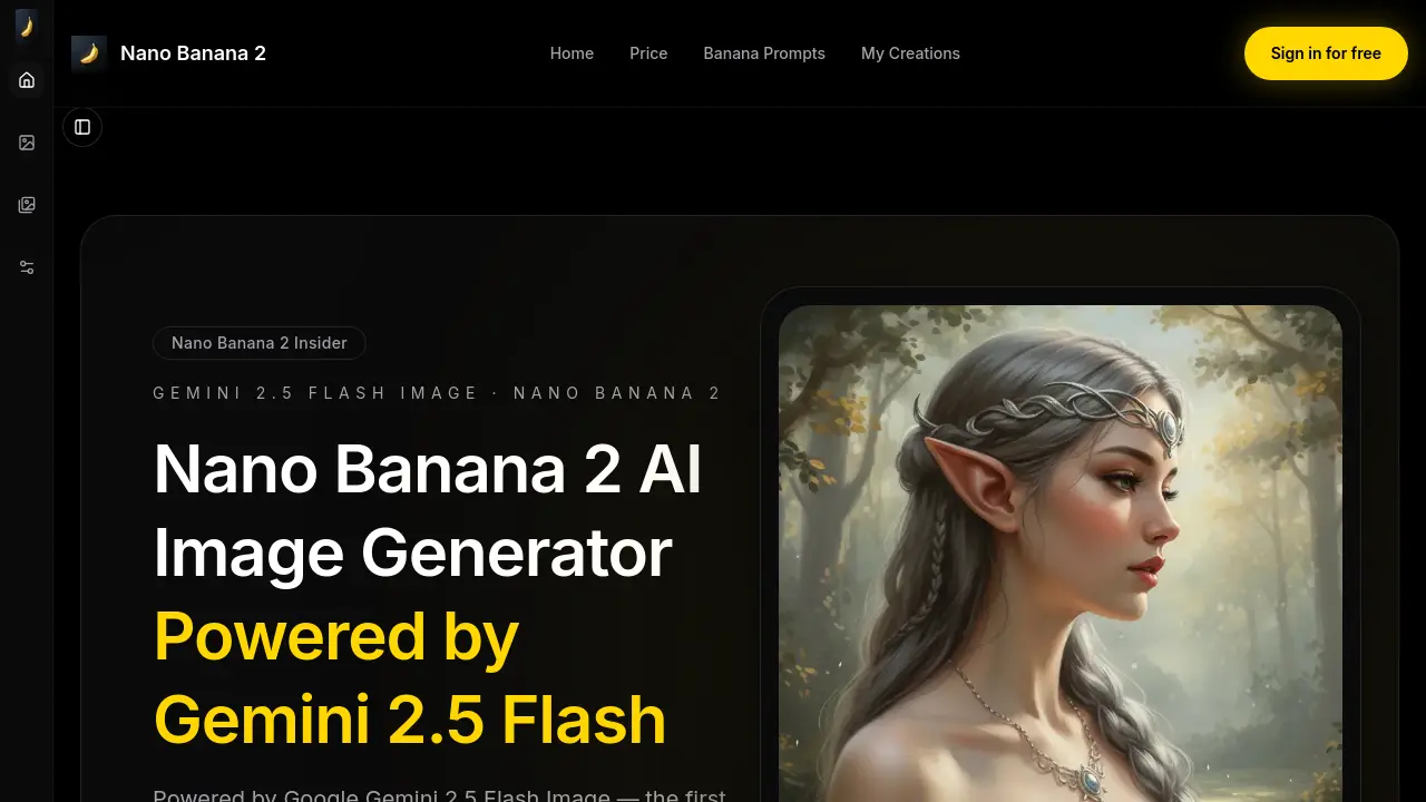 Nano Banana 2 - AI Image Generator Powered by Gemini 2.5 Flash for Pro ...